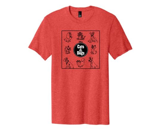 Disney Cats Dogs Special Exhibition T Shirt Red Heather The